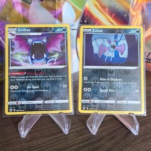 Golbat 090/163 & Zubat 089/163 Pokemon TCG Reverse Holo